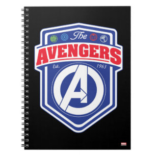 Carnet Avengers   Badge Rétro du Bouclier des Avengers