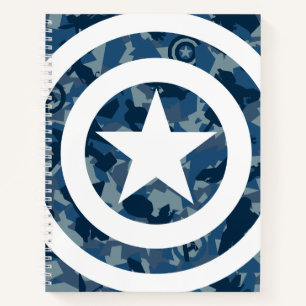 Carnet Avengers   Captain America motif camouflage bleu
