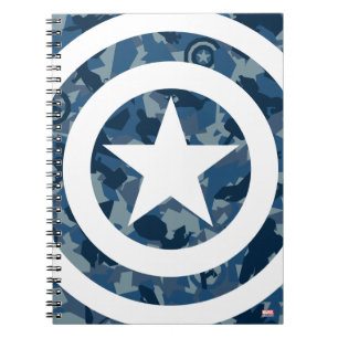 Carnet Avengers   Captain America Motif camouflage bleu