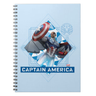 Carnet Avengers   Captain America Sam Wilson Art Diamant