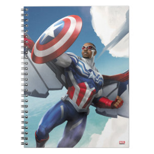 Carnet Avengers Captain America Sam Wilson en vol
