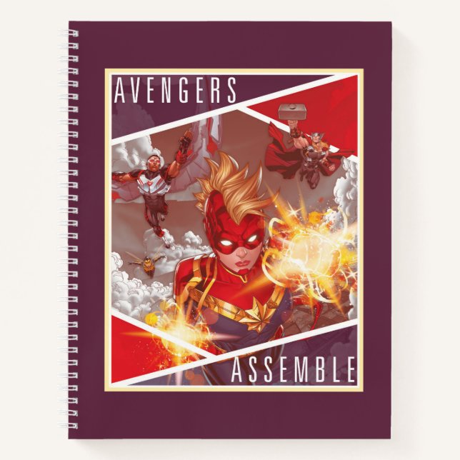 Carnet Avengers | Captain Marvel & Avengers Assemblés (Devant)
