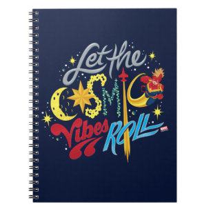 Carnet Avengers   Captain Marvel Typographie Cosmic Vibes