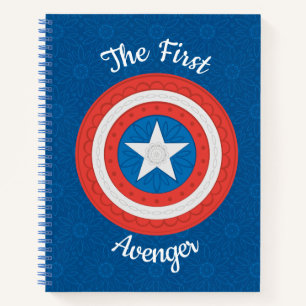 Carnet Avengers   Logo Captain America Floral