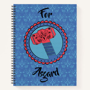 Carnet Avengers   Paisley Thor Logo Marteau