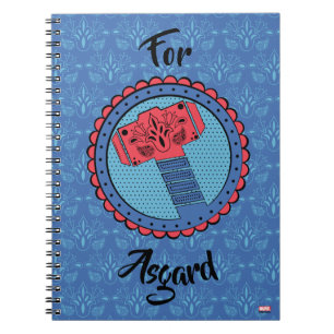 Carnet Avengers   Paisley Thor Logo Marteau