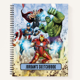 Carnet Avengers prêt à attaquer dessin
