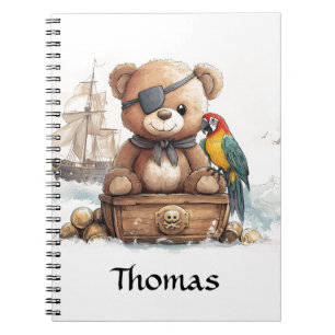 Carnet Aventure de nounours pirate Teddy - Personnalisabl