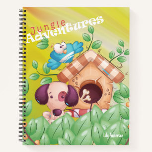 Carnet Aventure mignon chien avec nom de la maison