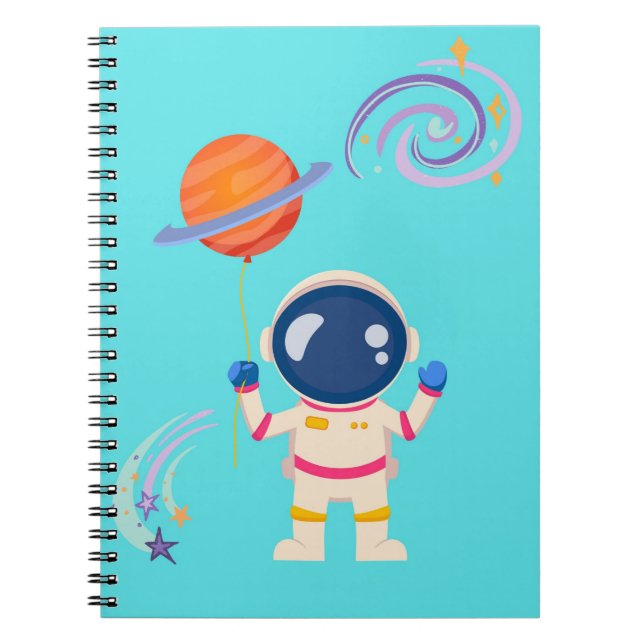 Carnet Aventures de dessins animés Spaceman. (Devant)