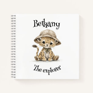 Carnet Aventures Safari Bébés Animaux à l'aquarelle Mig