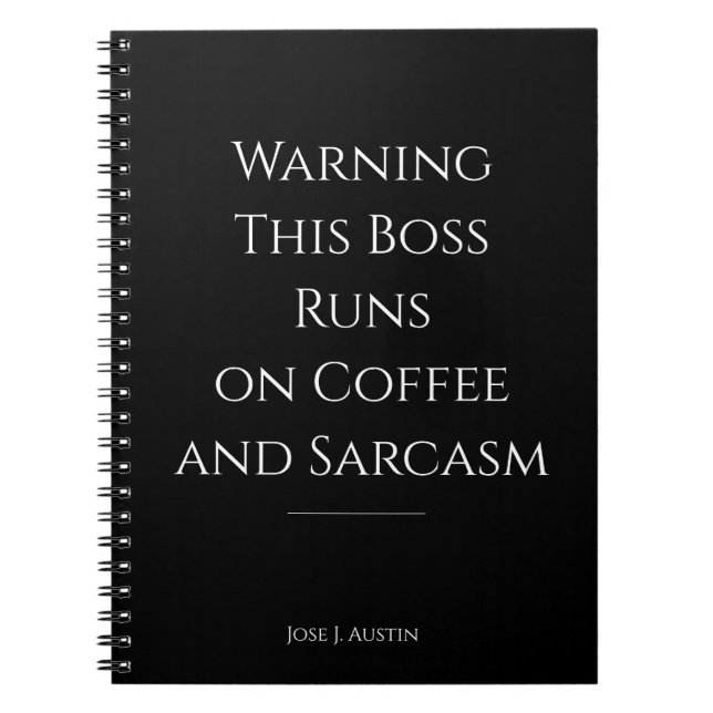 Carnet Avertissement Ce Patron Fonctionne au Café et au S (Devant)