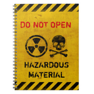 Carnet Avertissement de zone de rayonnement personnalisab