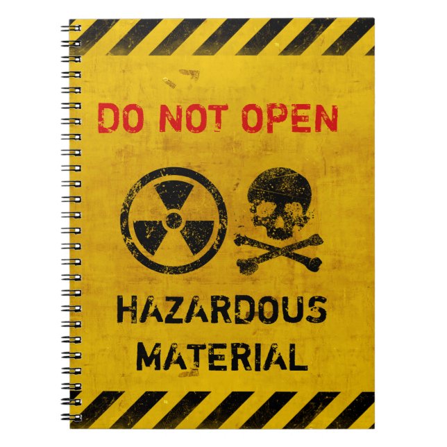 Carnet Avertissement de zone de rayonnement personnalisab (Devant)