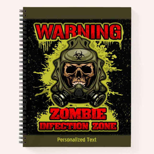 Carnet Avertissement Zombie Infection Zone (Devant)