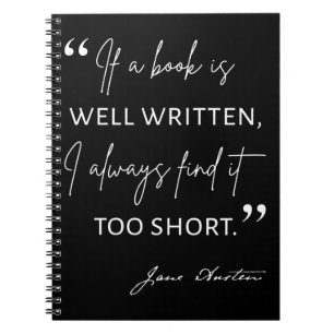 Carnet Avid Reader II - Citation Jane Austen