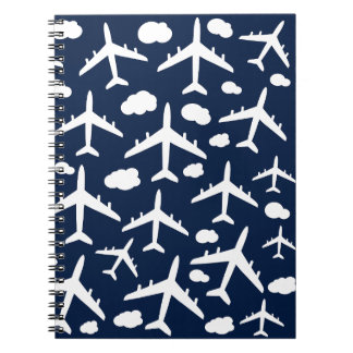 Carnet Avion volant bleu mignon
