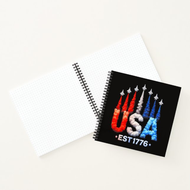 Carnet Avions de chasse du 4 juillet Usa Patriotique (Intérieur)