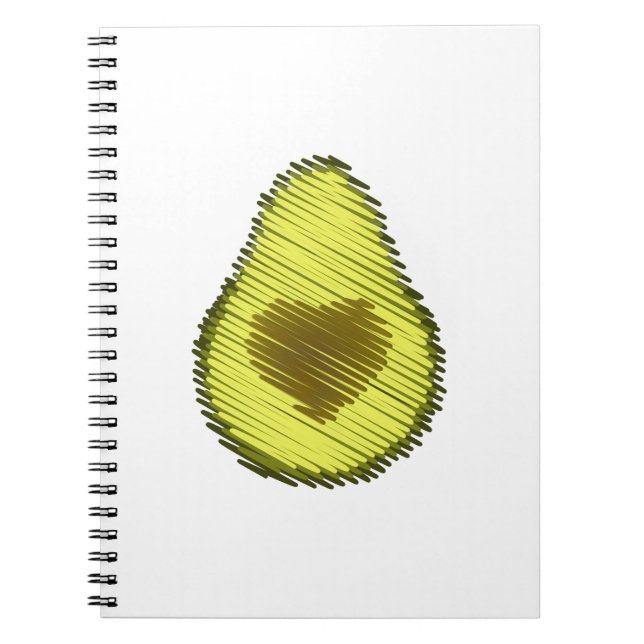 Carnet Avocado Love Scribble (Devant)