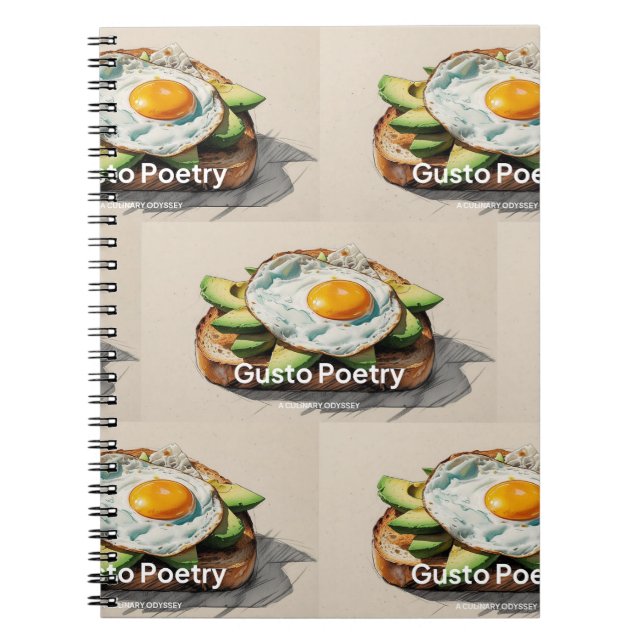 Carnet Avocado & Oeuf Toast Gusto Poésie (Devant)