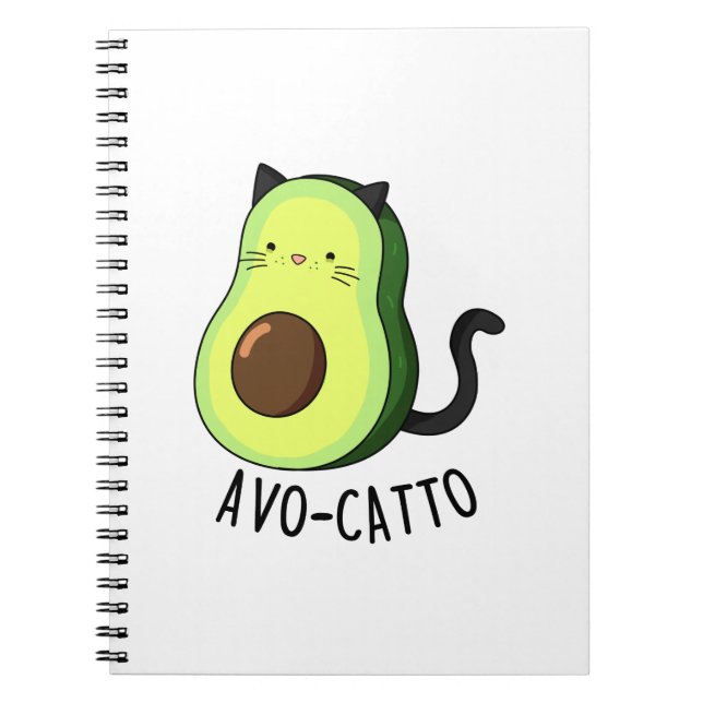 Carnet Avocatto Drôle de Chat Avocat Pun  (Devant)