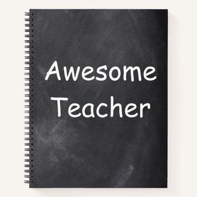 Carnet Awesome enseignant Chalkboard Design Idée cadeau (Devant)
