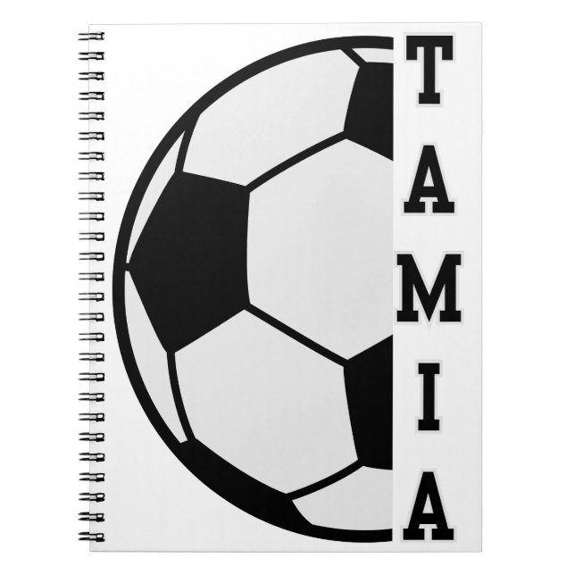 Carnet Awesome Nom Personnalisé Soccer Ball Sports (Devant)