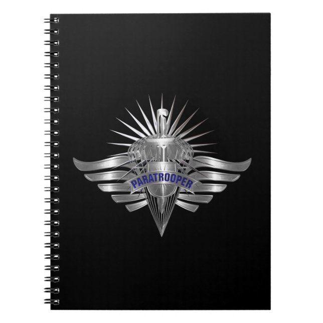 Carnet Awesome Parachutiste Personnalisé Ailes Conçues (Devant)