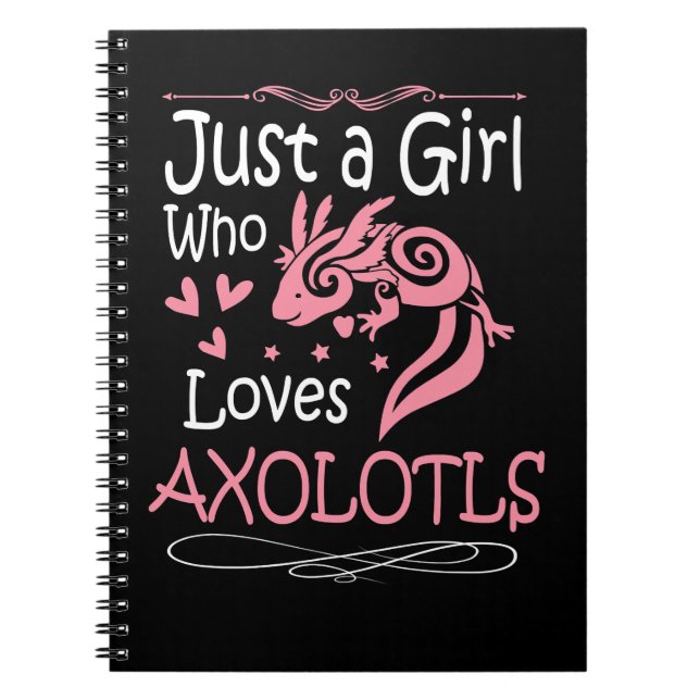 Carnet Axolotl Juste Une Fille Qui Aime Axolotls Hommes F (Devant)