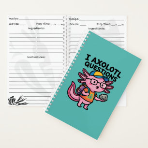 Carnet Axolotl nerd sarcastique je pose des questions sur