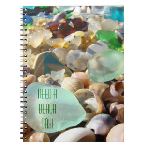 Carnet Ayez besoin d'un jour de plage ! agate en spirale