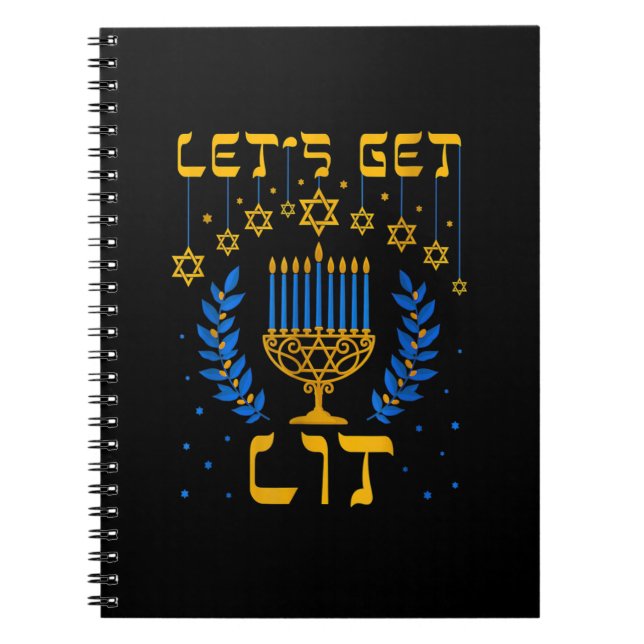 Carnet Ayons des Hanoukka Chemise Juif Menorah Juif Ch (Devant)