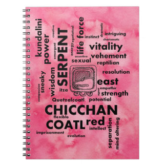 Carnet aztèque maya de Chicchan de nuage de mot