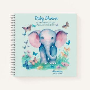 Carnet Baby Elephant Baby shower Liste de cadeaux Invité