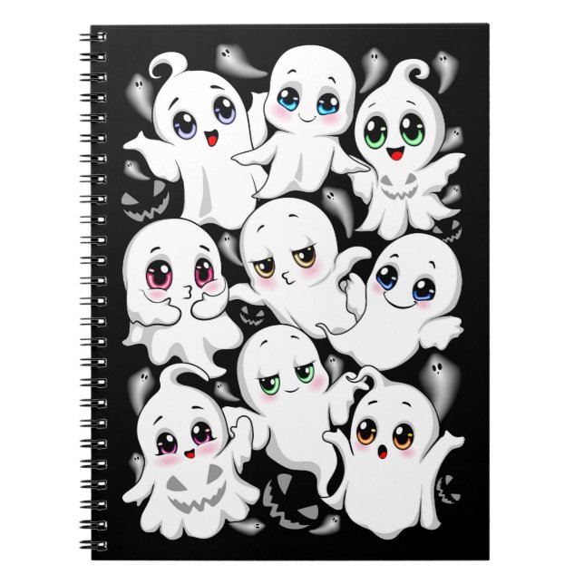 Carnet Baby Ghosts Éffrayant mignon Halloween humeur (Devant)