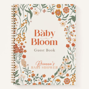 Carnet Baby in Bloom Boho Fleur sauvage Girl Baby Guest B