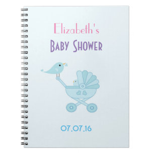 Carnet Baby shower Bébé et maman Bluebirds