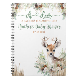Carnet Baby Shower Garçon Cerf de la Forêt