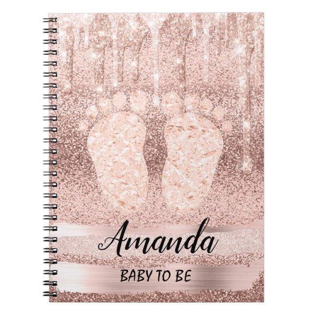 Carnet Baby shower Genre Revival Rose Gold Feet Drives (Devant)