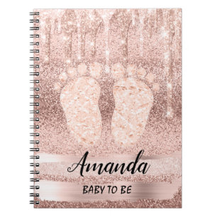 Carnet Baby shower Renouveau des sexes Rose Gold Feet Dri