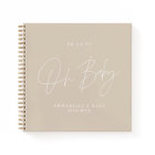 Baby shower script moderne crème naturelle invité