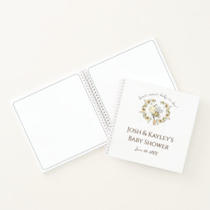 Carnet Baby shower Whimsical Bee Wreath Invité