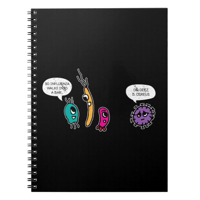 Carnet Bactéries amusantes Biologiste de la biologie des  (Devant)