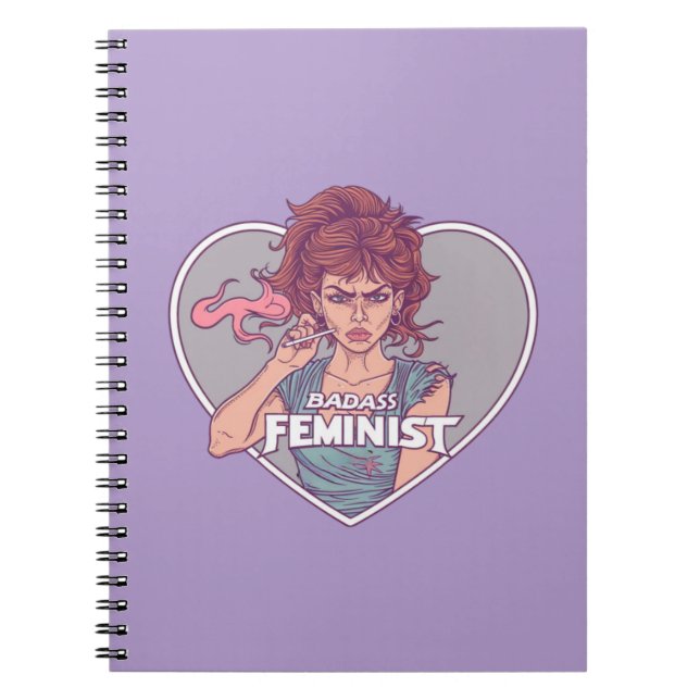 Carnet BADASS FÉMINISTE, dessin animé (Devant)