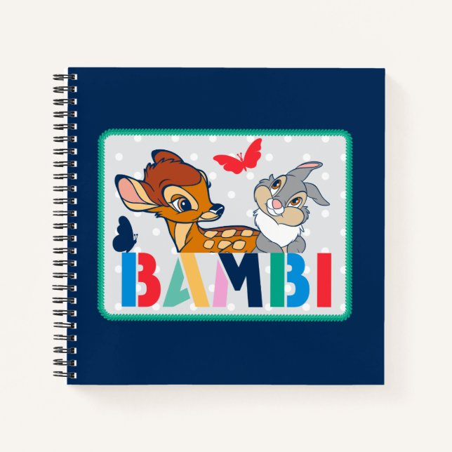 Carnet Badge de point Bambi & Thumper Polka (Devant)