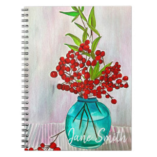 Carnet Baies d'eau Red Christmas Berries