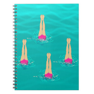 Carnet Baigneurs Artistiques Nageant Sous L'Eau