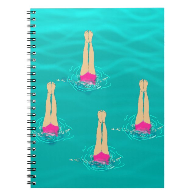 Carnet Baigneurs Artistiques Nageant Sous L'Eau (Devant)