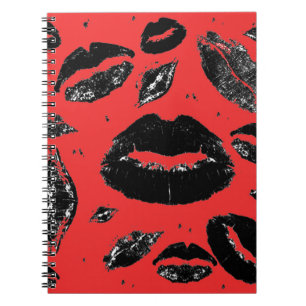 Carnet Baisers partout (noir et rouge)