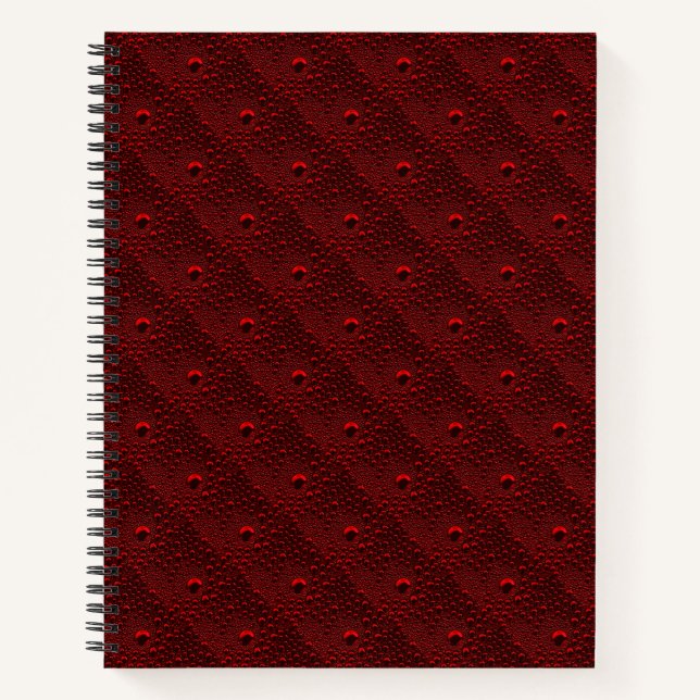 Carnet Baisses d'eau sur le métal Crimson (Devant)